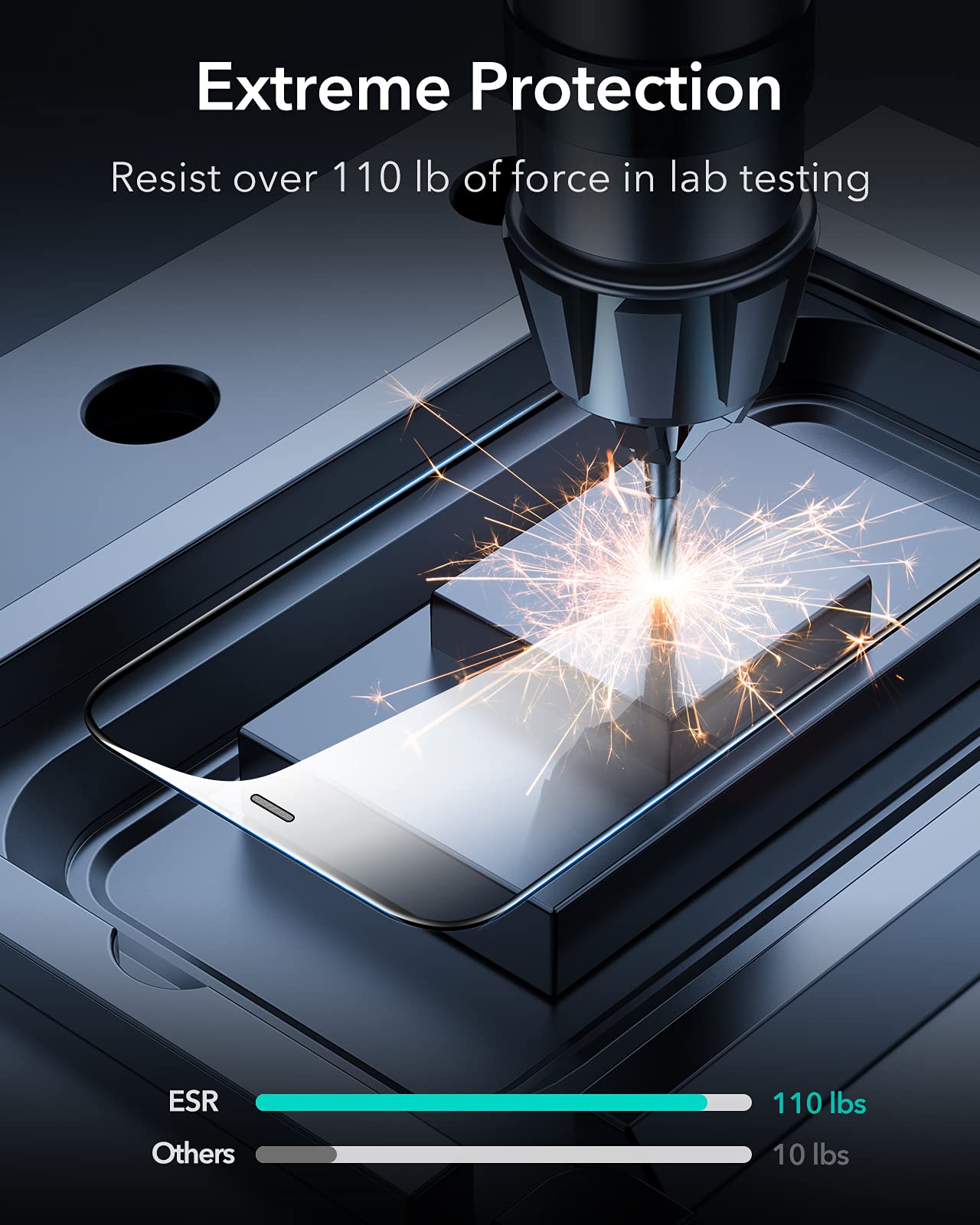 ESR Armorite 2er Pack Display Panzerglas kompatibel mit iPhone 12 Pro Max, robuster Hartglas Displayschutz mit Lautsprecherabdeckung 2