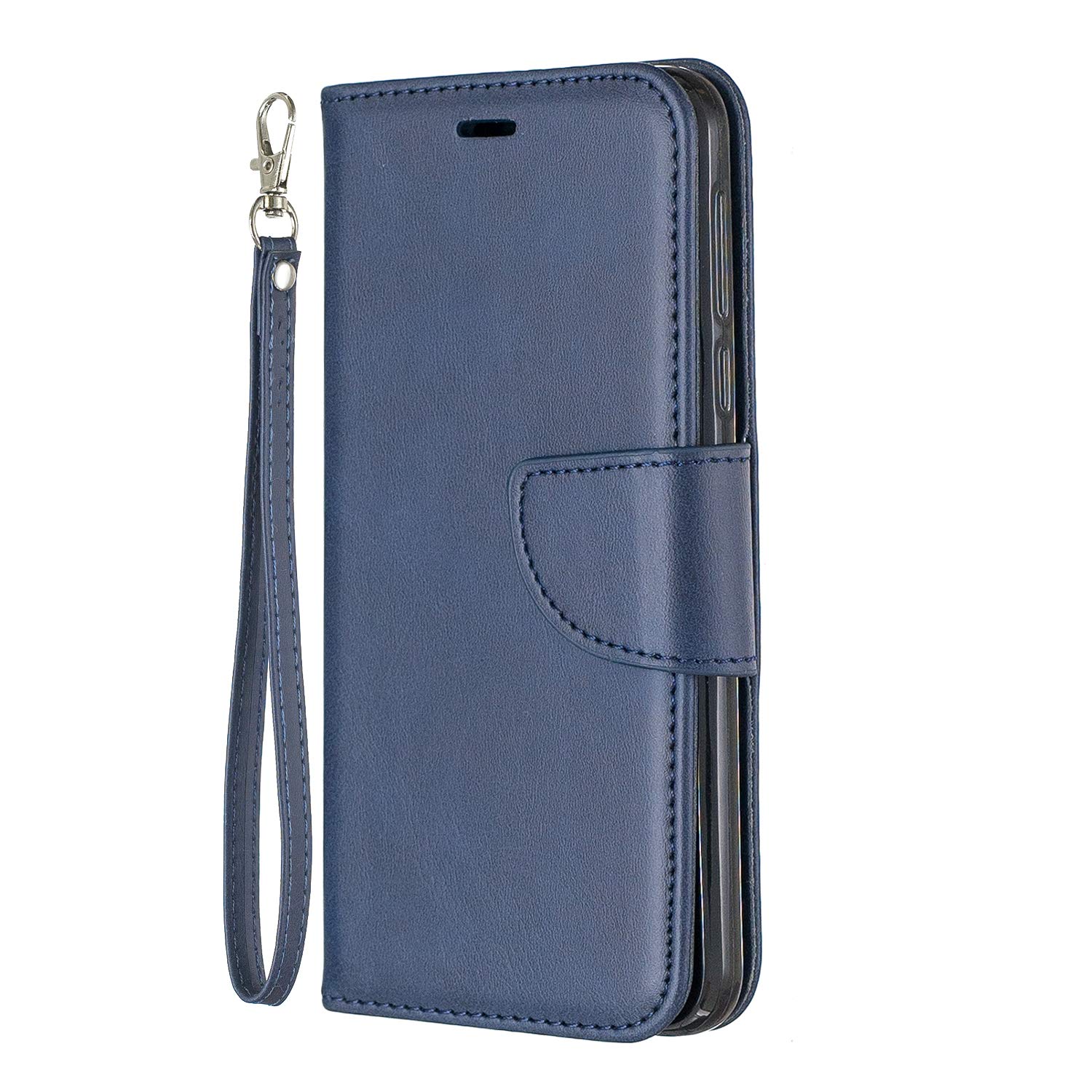 Nokia 2.4 Phone Case Flip Shockproof Premium PU Leather Pouch Wallet Phone Cover with Card Holder Magnetic Closure Stand Soft Silicone Gel Bumper Folio Protective Skin Case for Nokia 2.4, Blue