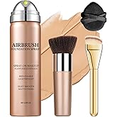 QIUFSSE Air Brush Makeup Foundation,Silk Flawless Airbrush Makeup,Buildable Coverage Foundation for Older Women,Teenagers,Middle-aged,Moisturizing Ingredients for Smooth Radiant Skin (02 Beige)