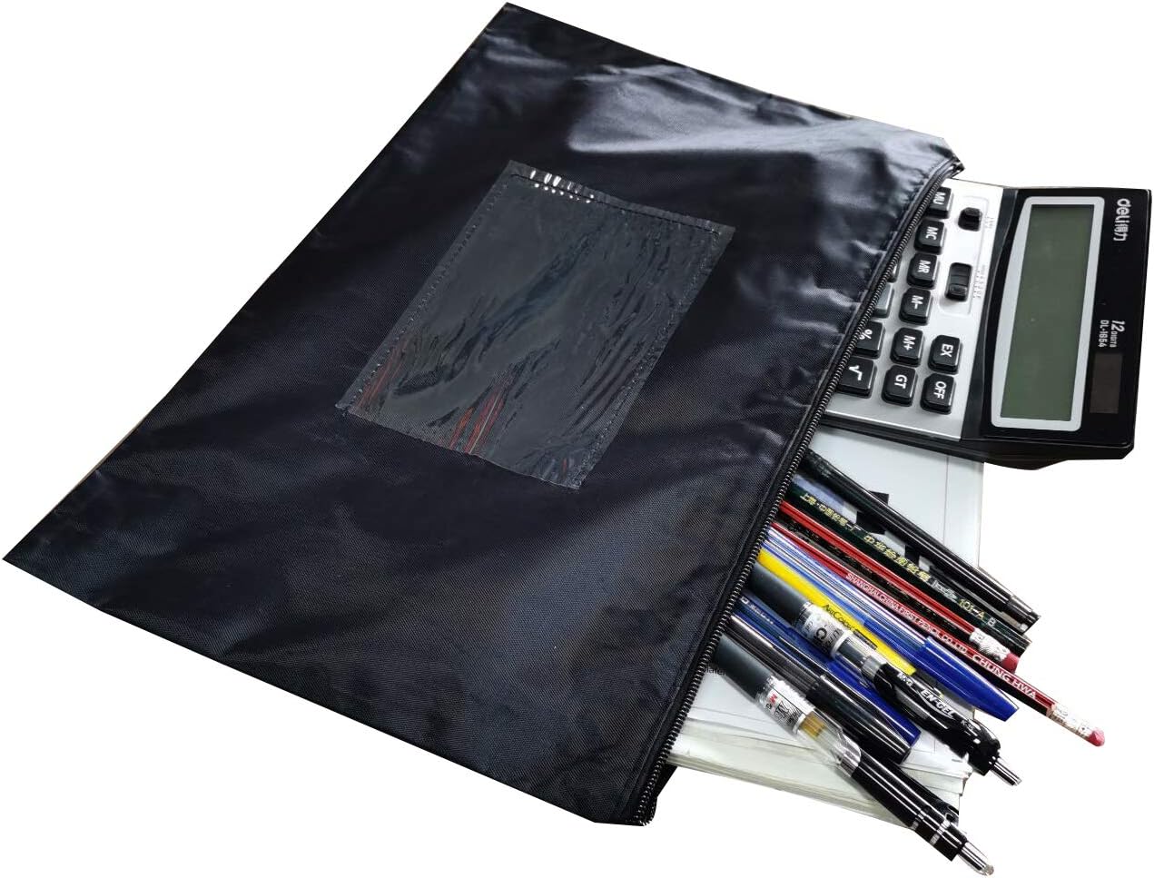 12Pcs Zipper File Bags, Quality Office Filing Documents Storage Bags，A4 Business Zipper File Bags . : Office Products