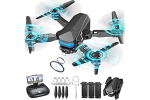 ATTOP Mini Drone with Camera, 1080P Camera Drone FPV RC Quadcopter w/ Voice & Gesture Control, Altitude Hold, Headless Mode, 3 Speed Modes, 3 Batteries 30 Min flight, 3D Flip Drone for Kid Adult Beginner Gift