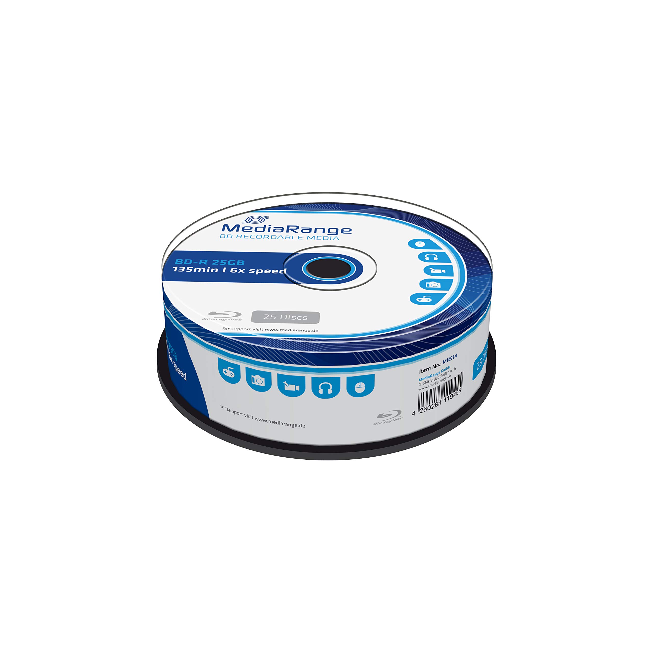 MediaRange BD-R 25GB 6x Write Speed