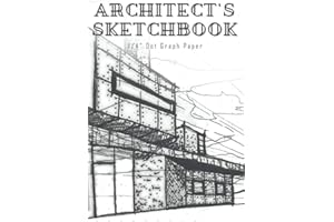 Architect's Sketchbook (6 x 9 120 Pages) || Dot Graph Paper, Architecture Sketch Book, 1/4" Graph Paper Grid, Dot Grid Book, 