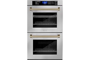 Z LINE KITCHEN AND BATH ZLINE 30" Autograph Edition Double Wall Oven with Self Clean and True Convection in Stainless Steel and Champagne Bronze (AWDZ-30-CB)