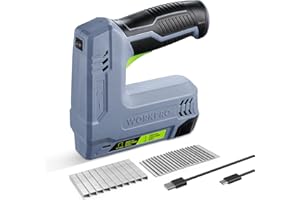 WORKPRO Electric Staple Gun, 2-in-1 Brad Nailer Electric with 2000PCS Staples Nails & USB Charger, 3.6V Staple Gun for Upholstering, Crafts, Carpentry, DIY, Grey