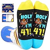 HAPPYPOP Birthday Gift Ideas - 50th Birthday Gifts for Women Man Her Him, Funny Bday Socks