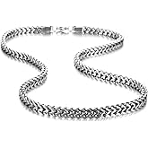 Urban Jewelry Stunning Mechanic Style Stainless Steel Silver Men's Necklace Link Chain (18,21,23 Inches)