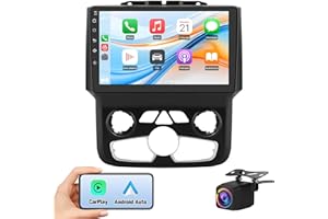 Junsun 5G WIFI Car Radio for Dodge Ram 1500 2500 3500 2013-2019,Wireless Wire CarPlay/Android Auto GPS DSP RDS,9" HD IPS Disp