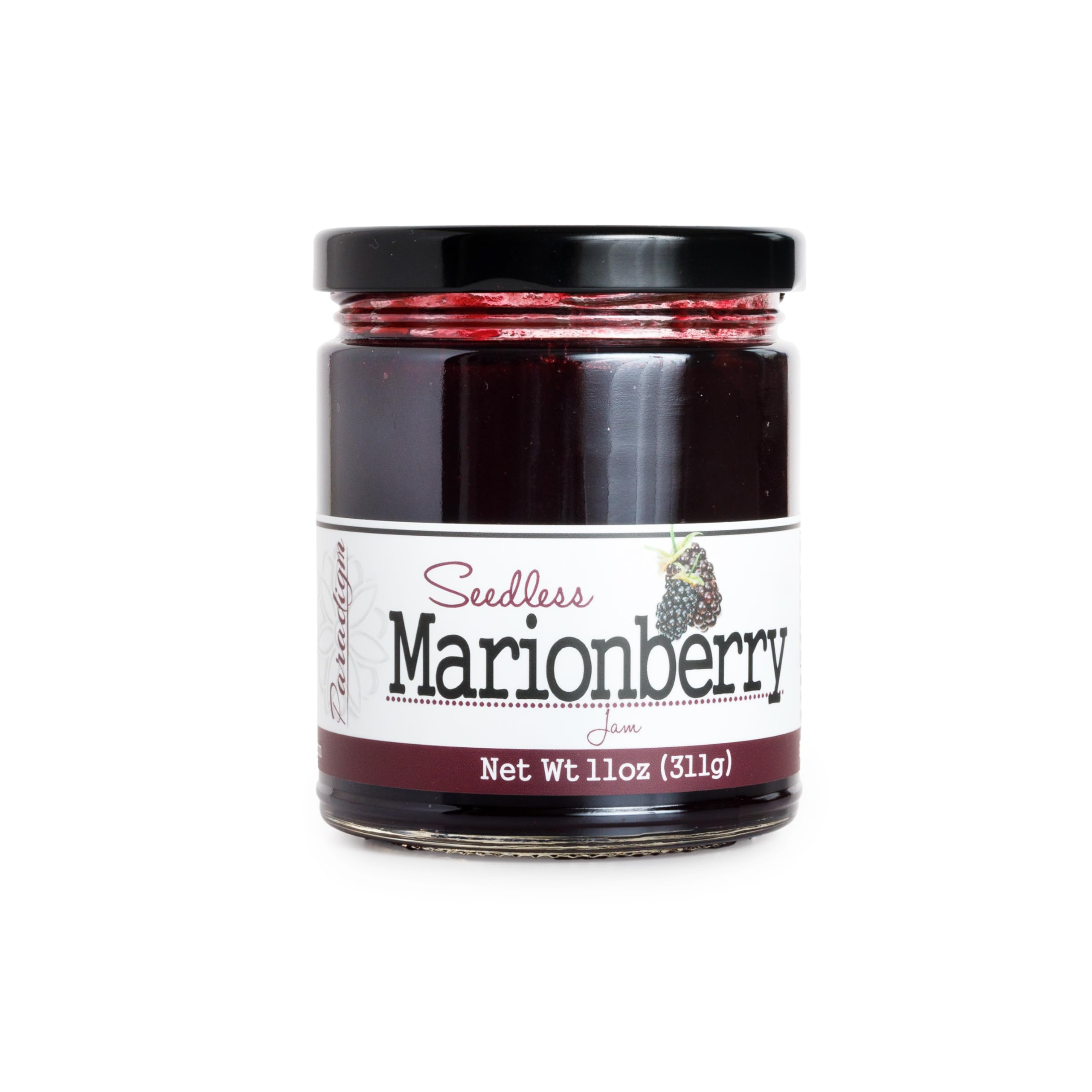 Paradigm Foodworks Seedless Marionberry Jam, 11 Ounce