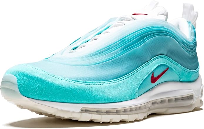 Amazon Com Nike Air Max 97 Ice Blue Red White 14 Fashion Sneakers