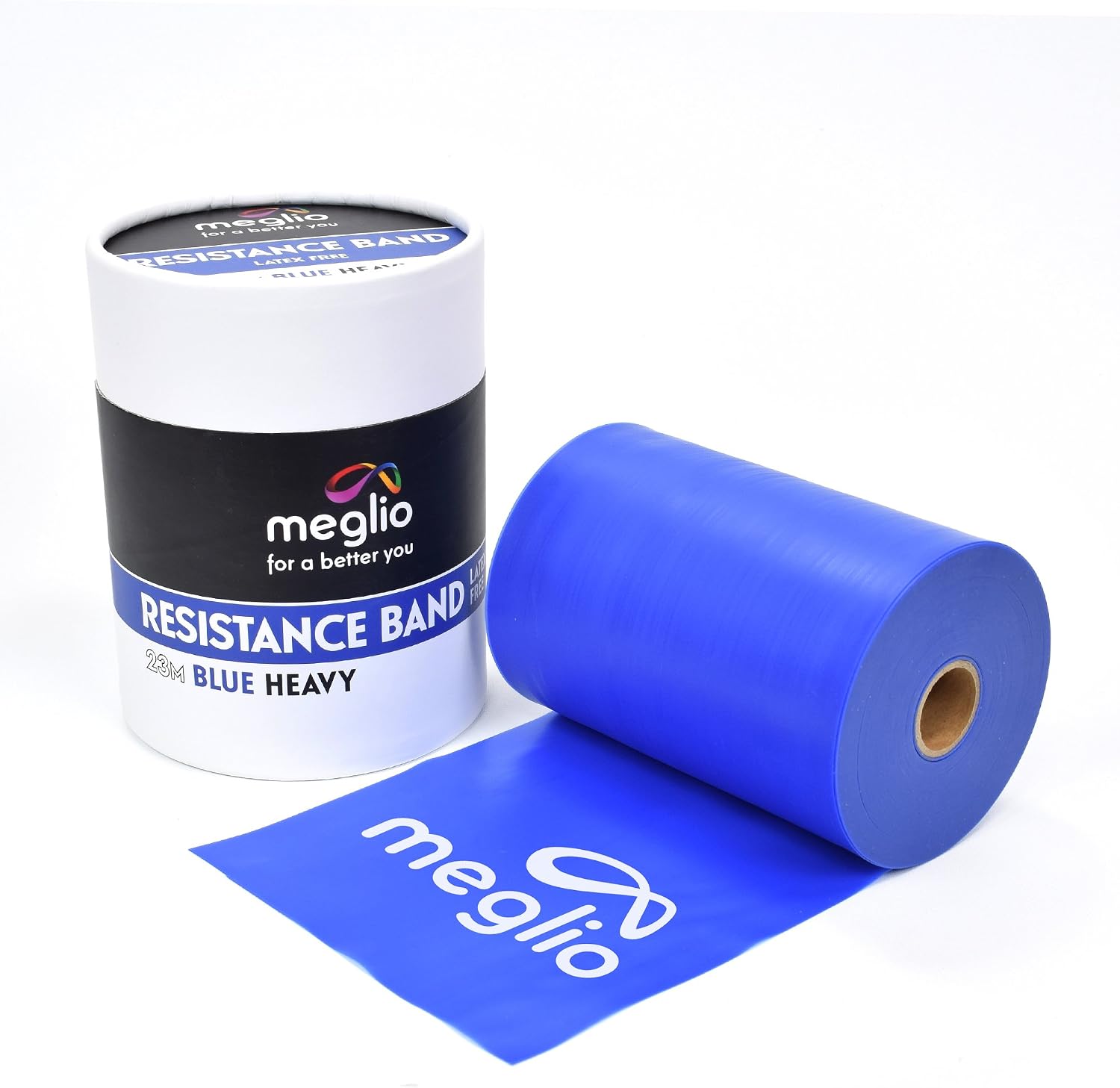 Meglio Resistance Bands Roll, Latex Free Exercise Bands for Building Strength Pilates Band for Fitness Flexibility