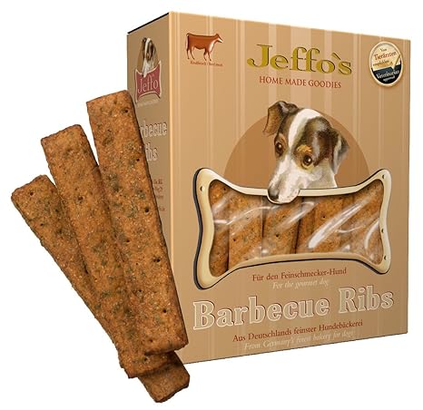 Jeffo Barbecue Ribs Hundekekse mit Rindfleisch (2 x 250g)