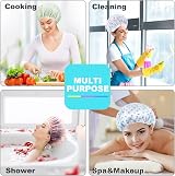 OWill 6 Pcs Shower Caps for Women Waterproof Reusable 28cm Elastic Band view 3
