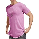 LIWEIKE Mens Hipster Hip Hop Swag Curve Hem Short Sleeve T Shirt