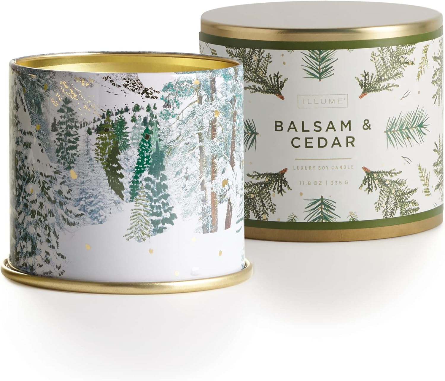 Candles & Holders - ILLUME Noble Holiday Balsam & Cedar Soy Candle, Large Tin