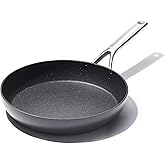 OXO Professional 10" Frying Pan Skillet, Hard Anodized Ceramic Nonstick Cookware PFAS-Free, Induction Suitable, Stainless Steel Handles, Diamond Reinforced Coating, Dishwasher Safe, Oven Safe, Black
