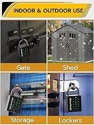 Pothunder Heavy Duty Smart Padlock, Outdoor Padlock