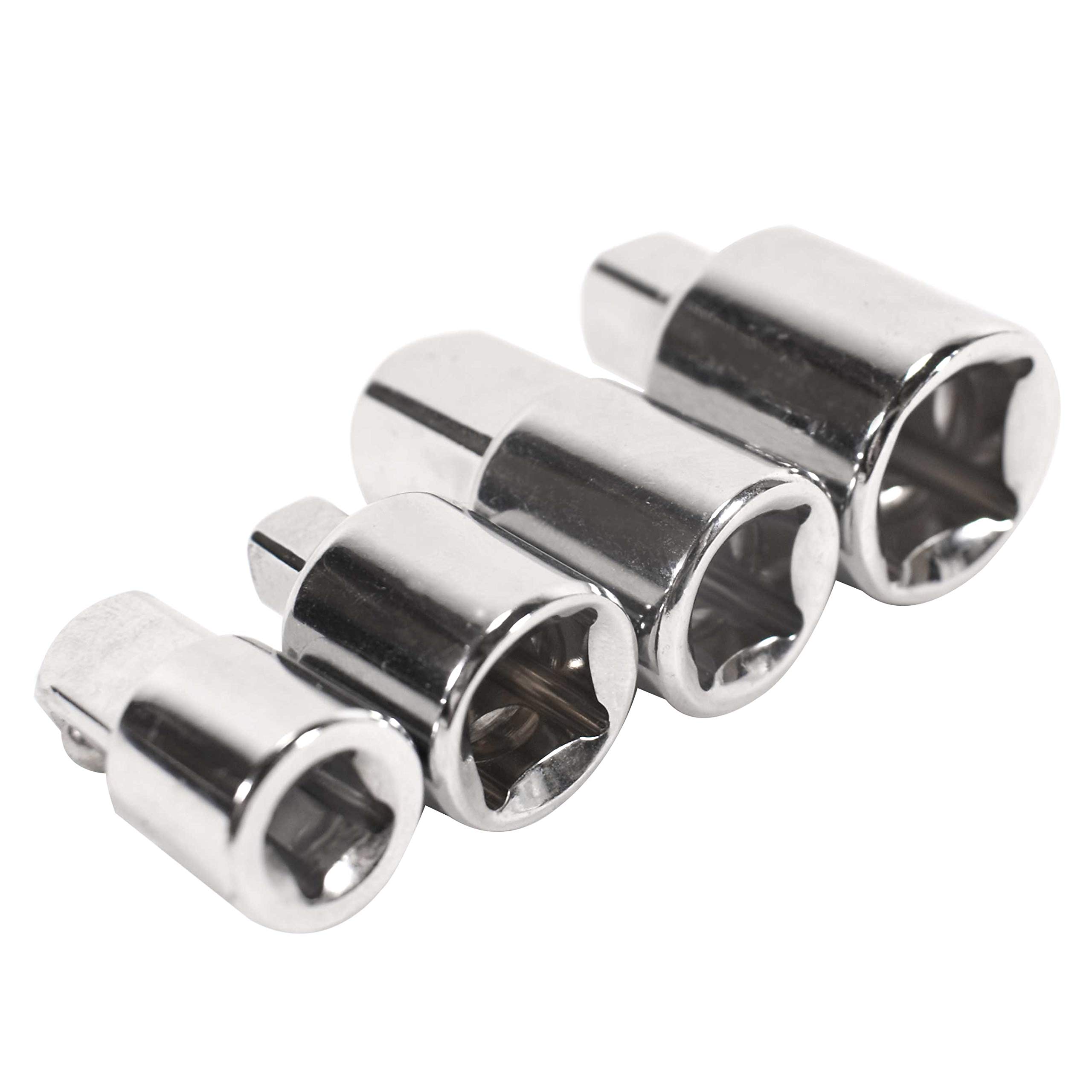 DIGIFLEX 4pc Socket Ratchet Tool Converter Reducers Adaptors 1/2" 3/8" 1/4" Set