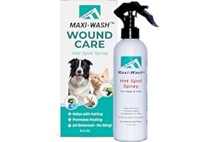 Forticept Maxi-Wash Hot Spot Spray for Dogs Cats Pets, Antiseptic Anti Itch Spray, Wounds Care & Cleanser, Treatment for Pyod