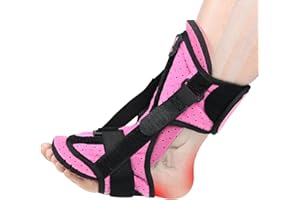 Smlper Plantar Fasciitis Night Splint Boot, Adjustable Night Splint for Plantar Fasciitis, Foot Drop & Heel Spur Pain Relief 
