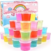 24 Pack Mini Slime,Clear Slime Party Favors,Non-Sticky, Soft &amp; Stretchy Slime Kit for Classroom Rewards,Christmas Stocking Stuffers, Goodie Bag Stuffers,Easter Basket Stuffers for Kids Boys Girls