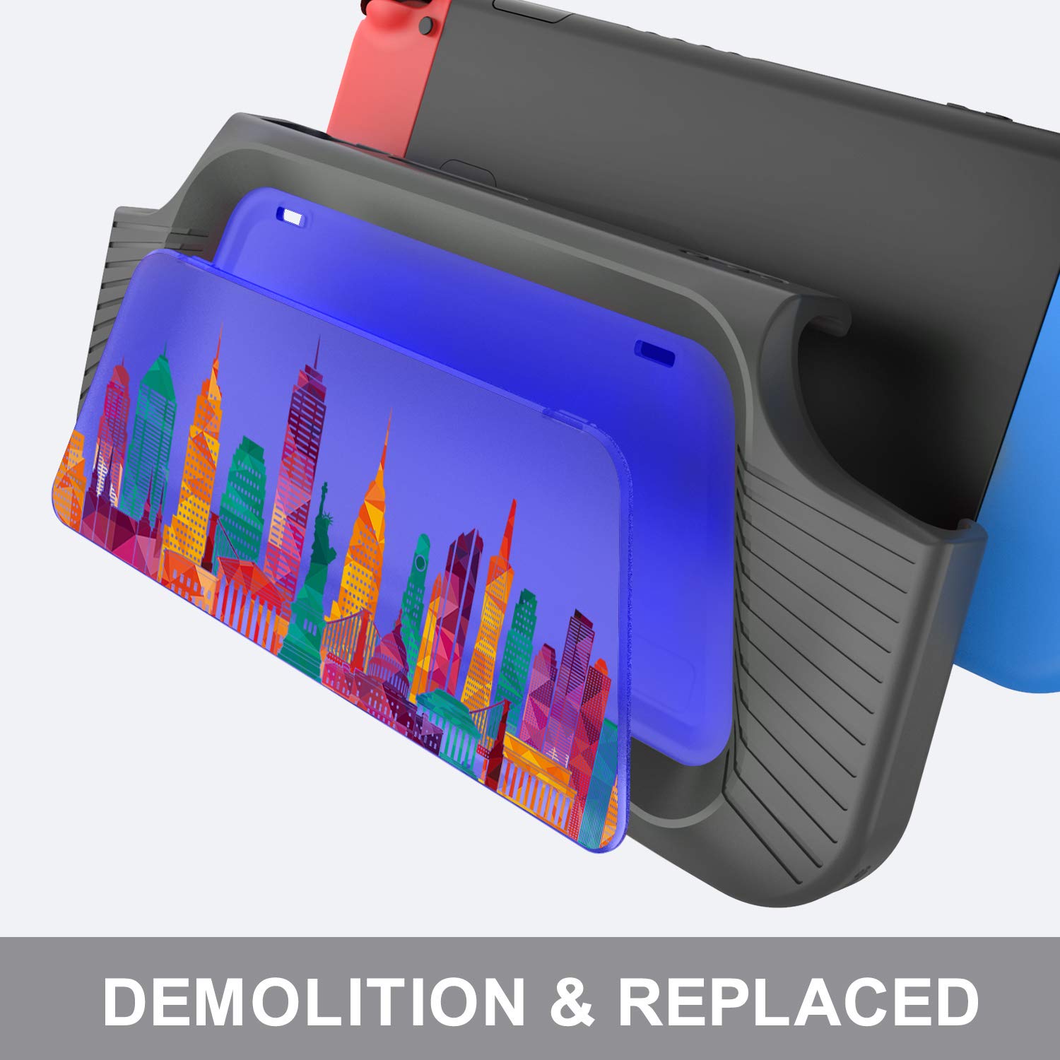 Nintendo Switch Case, Heavy Duty Cover Case for Nintendo Switch with Shock-Absorption and Anti-Scratch (Blue)