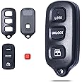 Key Fob Shell Case Replacement Fits for Toyota 4Runner Sequoia 1999 2000 2001 2002 2003 2004 2005 2006 2007 2008 2009 Keyless Entry Remote Control 3+1 Button Pad Cover