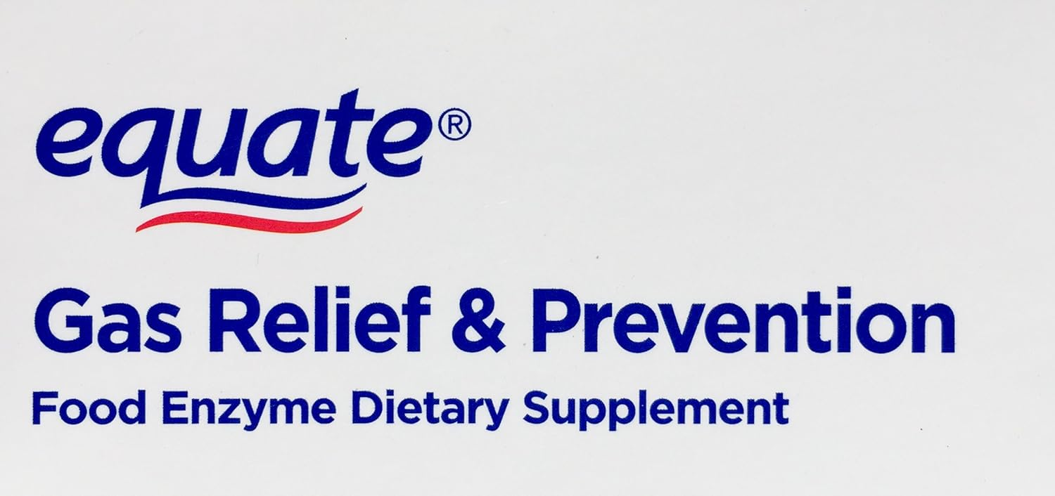 Equate 2 Pack of Gas Relief Prevention, Food Enzyme Dietary Supplement, 200 Count: Health & Personal Care