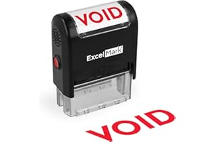 ExcelMark Void Self Inking Rubber Stamp - Red Ink (ExcelMark A1539)