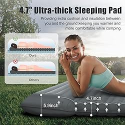 GGOV Double Sleeping Pad for Camping with Built-in