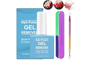 YLXYZUAD Nail Polish Remover,Quicker Easier Gel Polish Remover with Nail Buffer & Cuticle Pusher Tool Set,Gel in 2-5mins,Gel Remover Polish for Home DIY