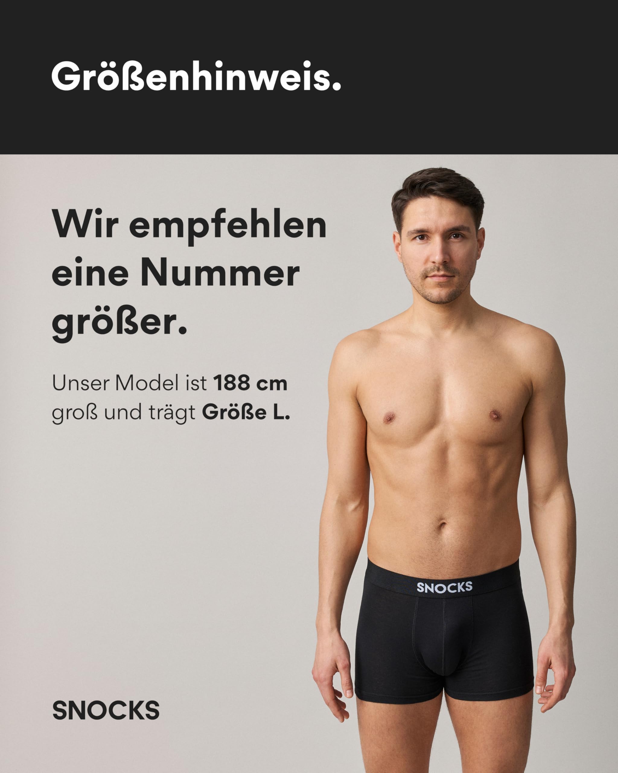 Snocks Boxershorts Herren Bio Baumwolle (6er Pack) Unterhosen Herren ohne einschneidenden Gummibund (Gr. S - 4XL)