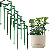 12 Pack Plant Support Stakes, 6.3 x 9.8 Inch Plastic Plant Cage Holders, Half Round Plants Support, Garden Flower Stakes for Indoor Outdoor Climbing Plants Vegetable Flower Pot