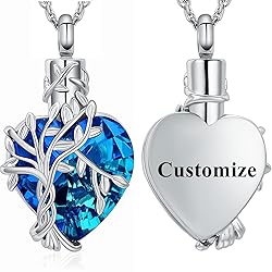 shajwo Tree of Life Cremation Heart Urn Ashes