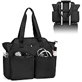 Fasrom Nurse Bag for Work Nurses with Laptop Compartment, Clinical Tote Bag for Nursing Students or Doctors, Black (Empty Bag Only)