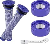 Dzpuhuojz 4 Pack Dyson V8/V7 Filter Replacement HEPA Pre/Post Filters Brush view 1