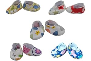 Xunwa 5 Pairs of Dolls Shoes for 10-12 Inch Alive Newborn Reborn Baby Dolls, Doll Toy Shoes for Baby Dolls (pattern10)