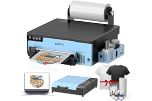 EXPLUX A4 DTF Printer,with XP600 printhead, 2 Times Faster Than L1800/L805, withAnti-Clogging Technology + Cleaning Function,for DIY T-Shirt,Other Textiles, 2-Year Ink Included