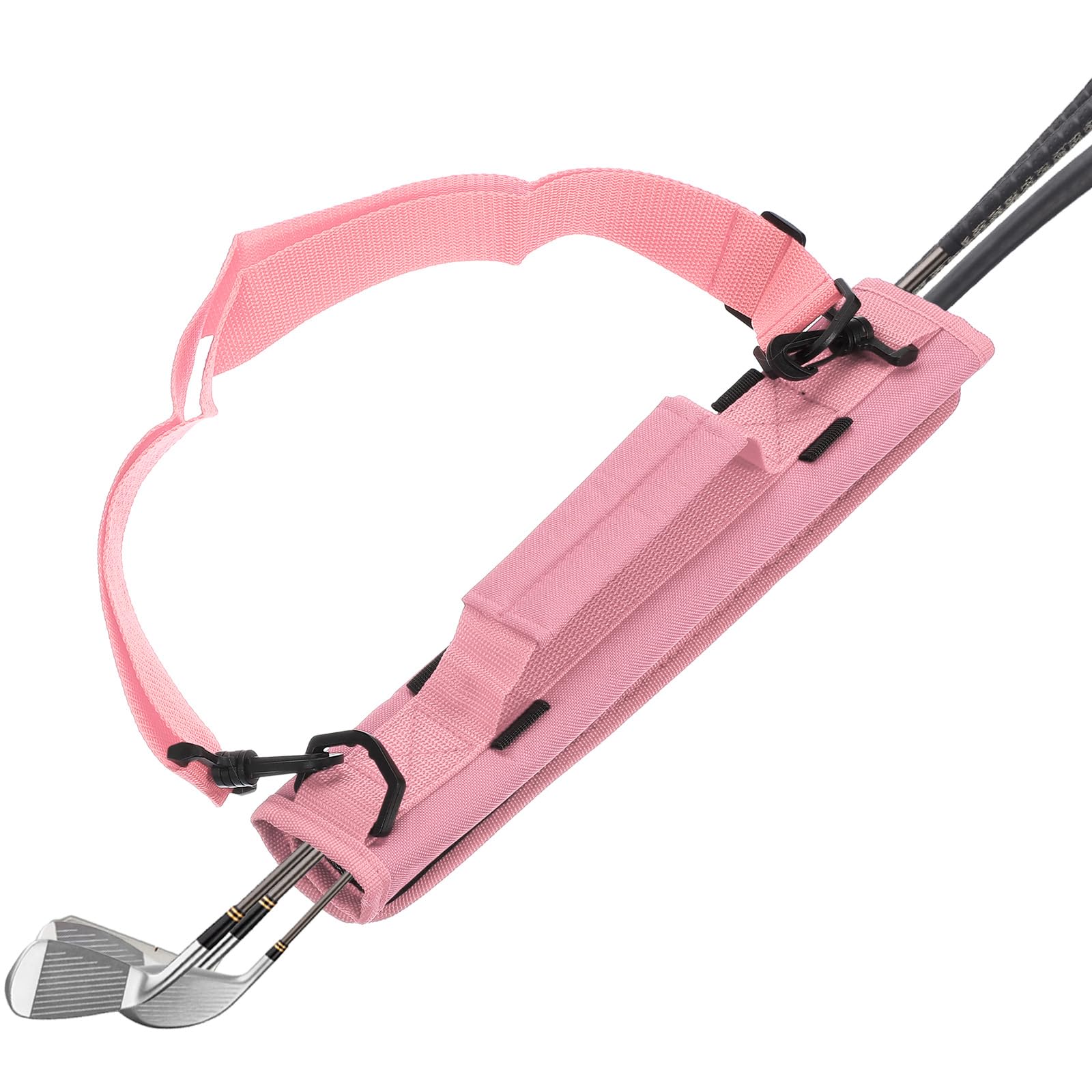 PATIKIL Mini Golf Club Bag, Portable Lightweight Club Carry Bag with Adjustable Strap for Men Women Golfer Pouch Driving Range Carrier Course Training Practice Case Pink