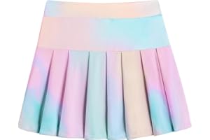 Arshiner Girl's Tennis Skirts with Shorts Athletic Pleated Skirt Workout Performance Skorts with Pockets for Kids 4-13Y