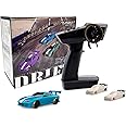 FLYCOLOR Turbo Racing C63 1:76 Scale Drift RC Car with Gyro Mini Full Proportional RTR 2.4GHZ Remote Control with 2 Replaceable Body Shell(Lake Blue)