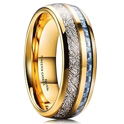 King Will METEOR 7mm Gold Tungsten Ring for Men
