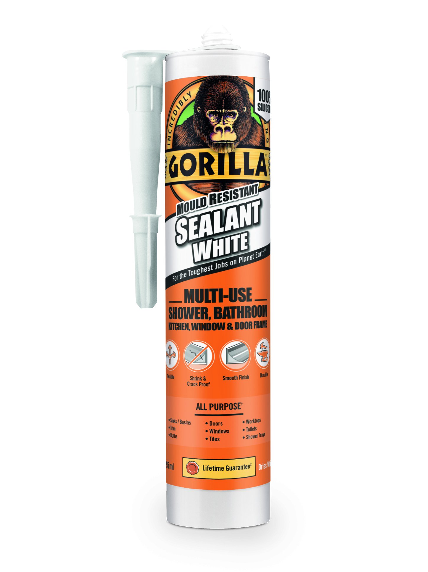 Gorilla Sealant Mould Resistant White 295ml