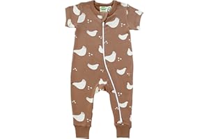 Parade Organic Signature Print '2-Way' Zip Romper - Short Sleeve