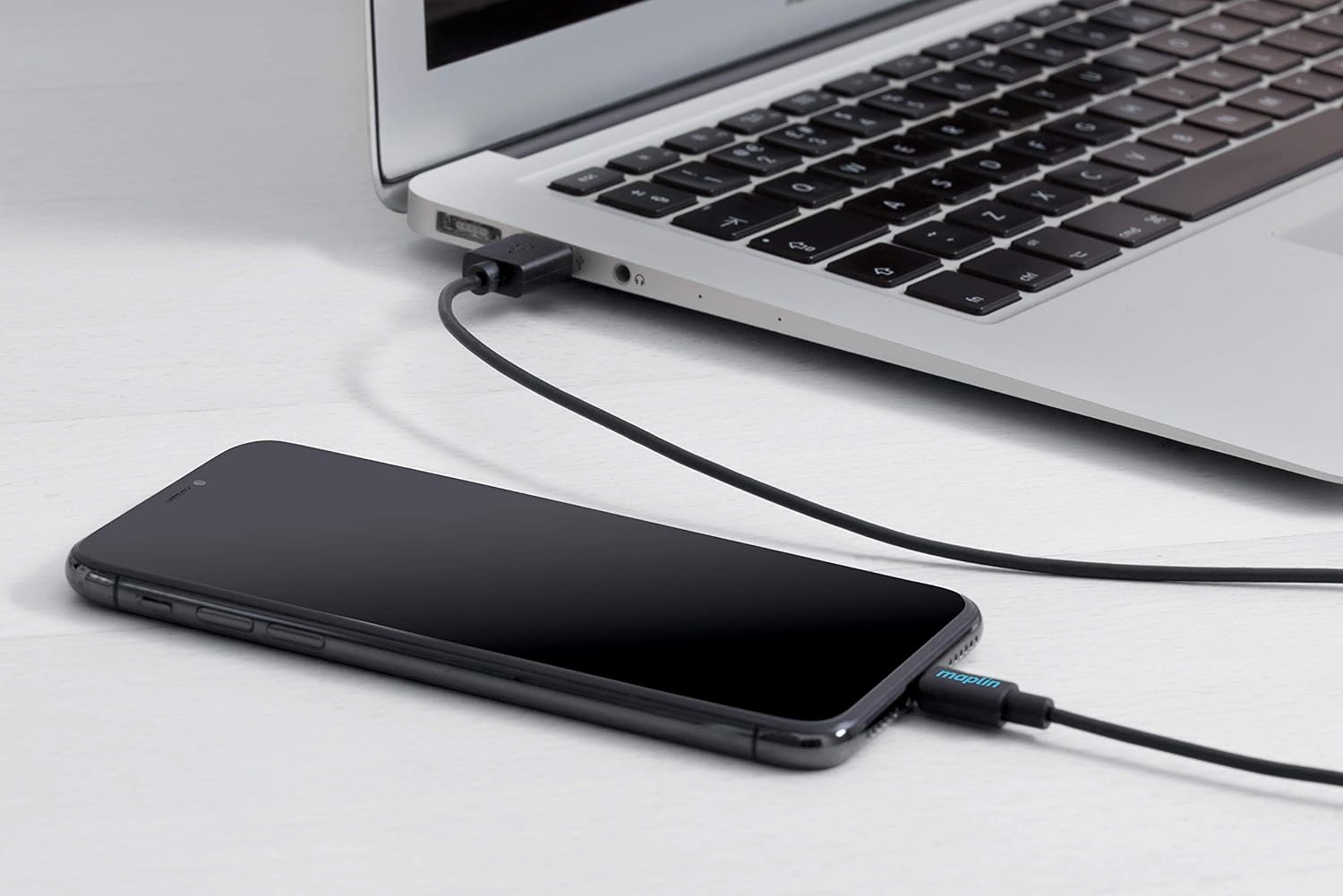 Maplin Premium Lightning to USB-A Cable Black, 0.5m, Apple MFI Certified, for all iPhones 14, 13, 12, 11, SE - Image 5