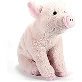 The Petting Zoo Pig Stuffed Animal Plushie, Gifts for Kids, Wild Onez Farm Animals, Pig Plush Toy 12 inches
