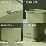 Tydi 4.5L Mint Food Waste Bin with Press-Button Lid Kitchen Compost Caddy view 7