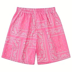 DIOTSR Mens Paisley Casual Shorts Retro Graphic