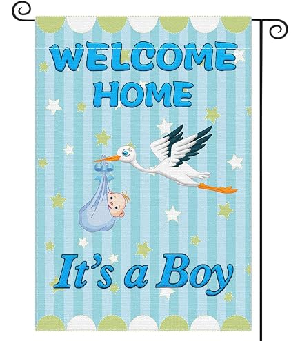 Dalaber Gartenflagge \"It's A Boy\" 30,5x45,7 Cm – Doppelseitig, Wetterfest, Perfekt Zur Baby-Begrüßung Im Garten