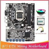Lodokdre B75 ETH BTC Mining Motherboard LGA1155 12XPCIE G1630 CPU DDR3 Fan Cable view 5